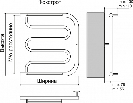 Фокстрот AISI 32х2 500х400 Полотенцесушитель  TERMINUS Вологда - фото 4