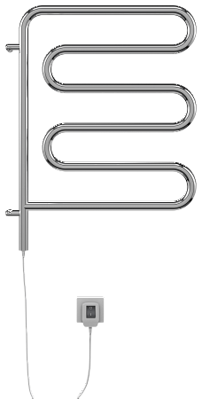 Электро 25 Ш-обр 450х570 поворотный Полотенцесушитель  TERMINUS Вологда - фото 2