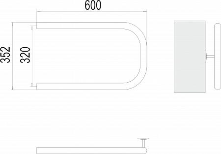 П-обр AISI 32х2 320х600 Полотенцесушитель  TERMINUS Вологда - фото 3