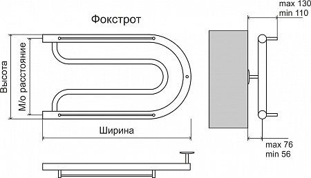 Фокстрот AISI 32х2 320х700 Полотенцесушитель  TERMINUS Вологда - фото 3