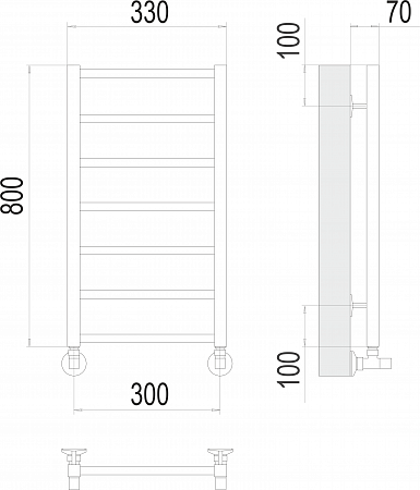 Контур П7 300х800 Полотенцесушитель  TERMINUS Вологда - фото 3