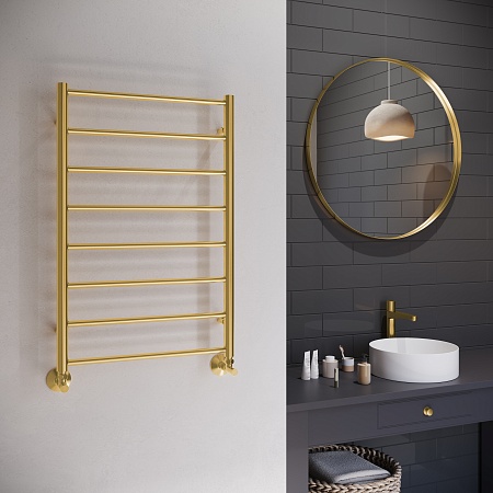 Аврора П8 500х800 Полотенцесушитель TERMINUS Брашированное золото Вологда - фото 3 Аврора П8 500х800 Полотенцесушитель TERMINUS Брашированное золото Вологда - фото 3