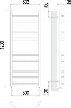 Виктория П22 500х1200 Полотенцесушитель  TERMINUS Вологда - фото 3