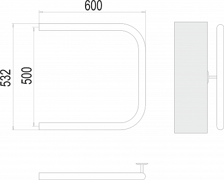 П-обр AISI 32х2 500х600 Полотенцесушитель  TERMINUS Вологда - фото 3