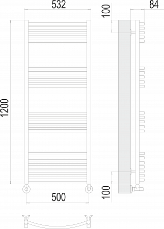 Классик П22 500х1200 Полотенцесушитель  TERMINUS Вологда - фото 3