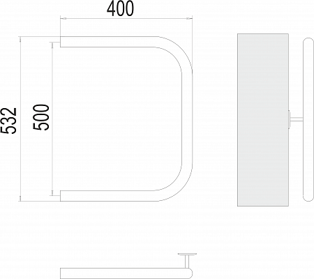 П-обр AISI 32х2 500х400 Полотенцесушитель  TERMINUS Вологда - фото 3